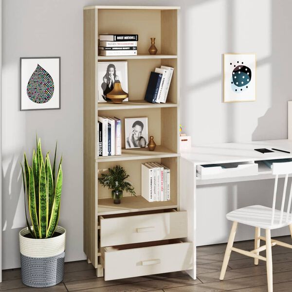vidaXL Ραφιέρα HAMAR Καφέ Μελί 60 x 35 x 180 εκ. Μασίφ Ξύλο Πεύκου