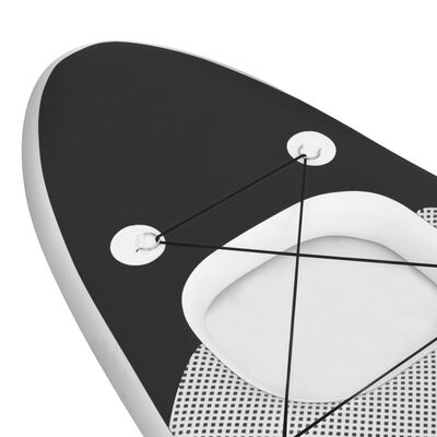 vidaXL Σανίδα SUP Φουσκωτή Σετ Μαύρη 300 x 76 x 10 εκ.