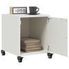 vidaXL Κομοδίνο Λευκό 36x39x43,5 εκ. από Χάλυβα