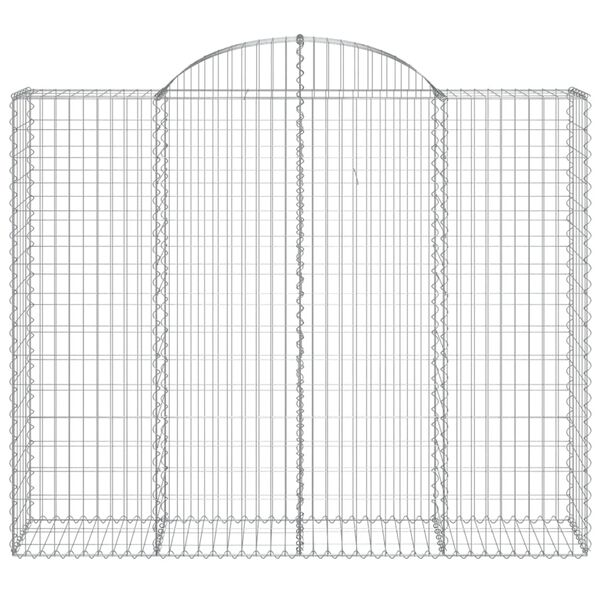 vidaXL Συρματοκιβώτια Τοξωτά 2 τεμ. 200x50x160/180 εκ. Γαλβαν. Ατσάλι