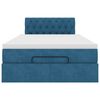 vidaXL Οθωμανικό κρεβάτι με στρώμα Σκούρο μπλε 120x200cm Velvet