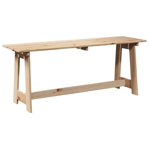 vidaXL Εξωτερικός πάγκος Καφέ 119 x 35 x 47 εκ. Μασίφ ξύλο πεύκου