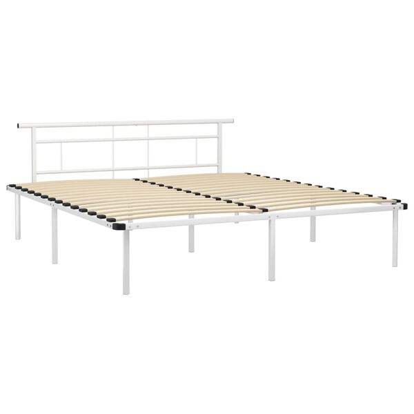 vidaXL Πλαίσιο Κρεβατιού Λευκό 180 x 200 εκ. Μεταλλικό