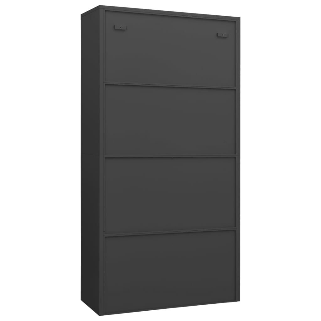 vidaXL Φοριαμός Ανθρακί 90 x 40 x 180 εκ. Ατσάλινος
