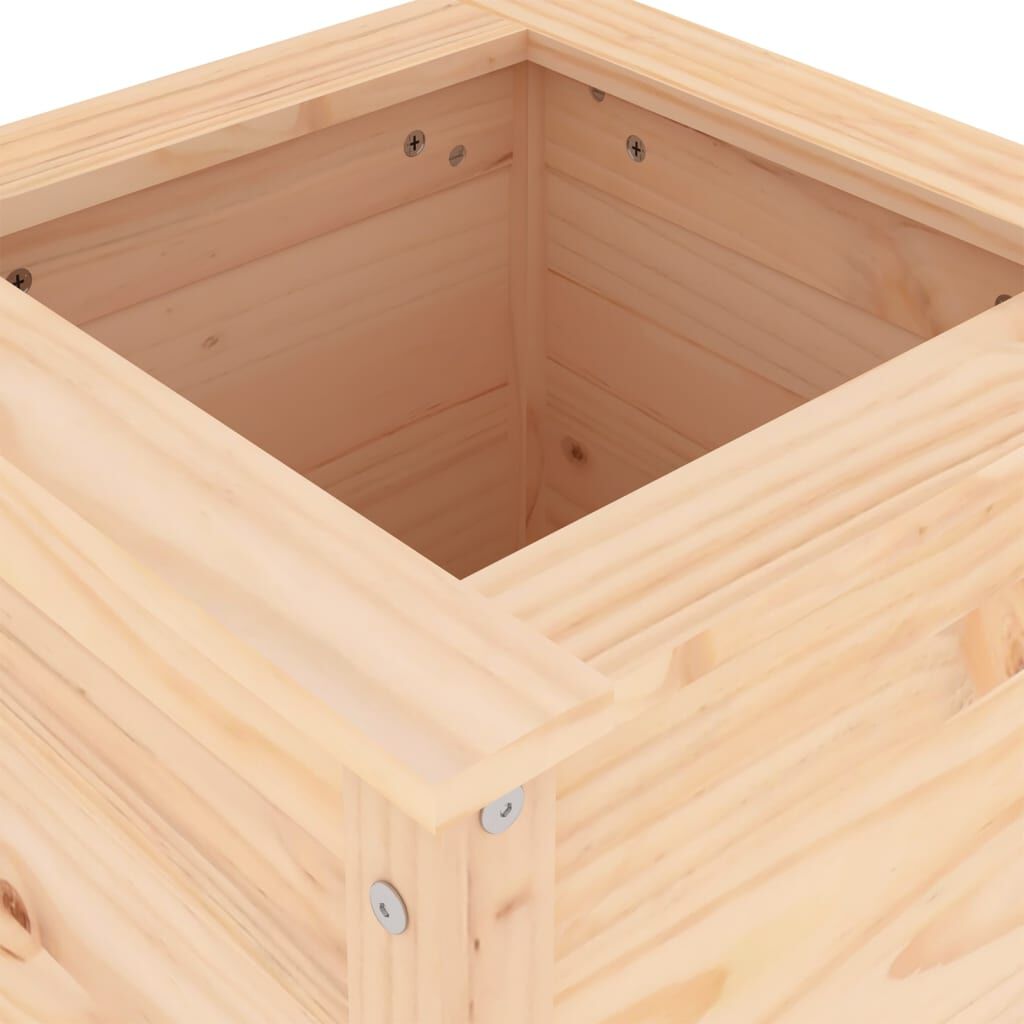 vidaXL Ζαρντινιέρα 40 x 40x 78 εκ. από Μασίφ Ξύλο Πεύκου