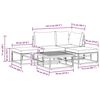 vidaXL Σετ Καναπέ Κήπου με μαξιλάρι 5 pcs Μαύρο Αλουμίνιο