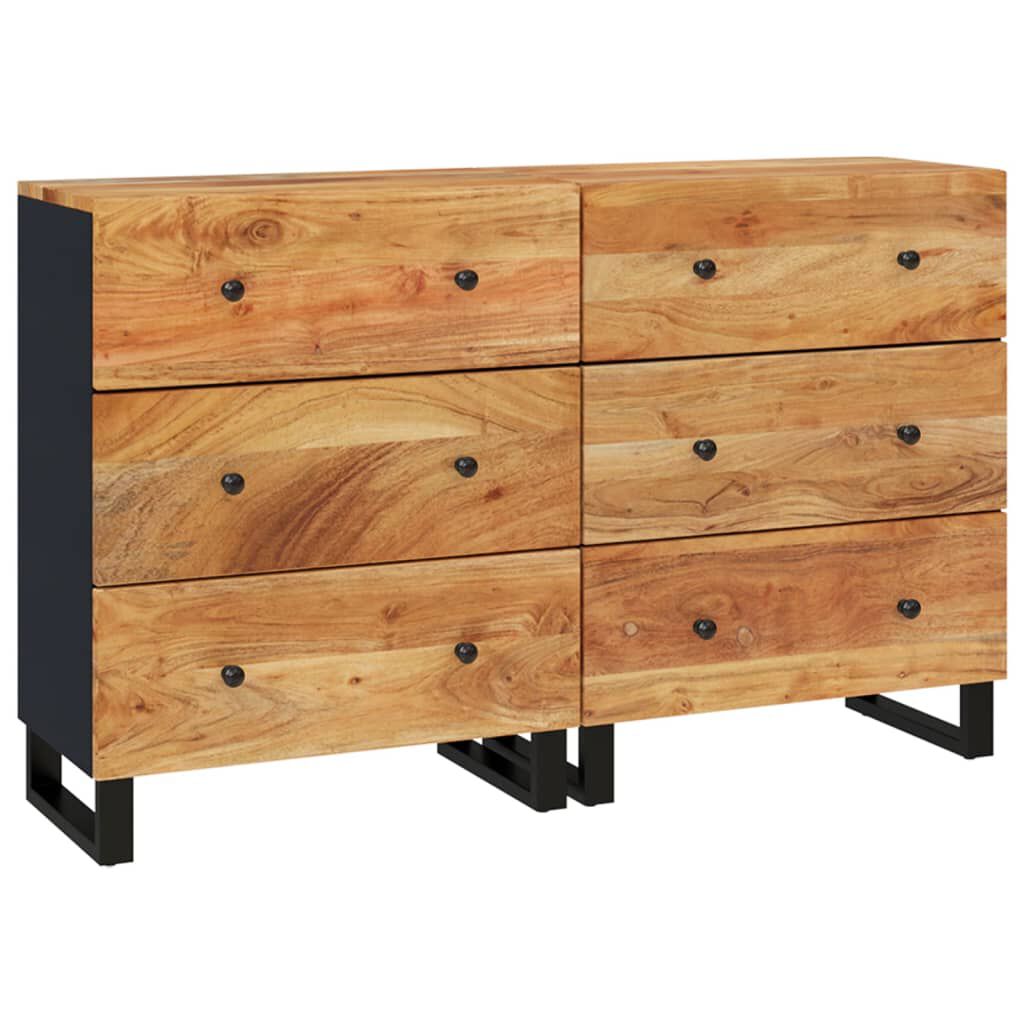 vidaXL Ντουλάπια 2 Τεμ. 60 x 33 x 75 εκ. από Μασίφ Ξύλο Ακακίας