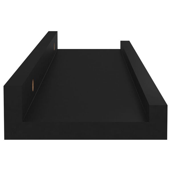 vidaXL Ράφια Τοίχου 4 τεμ. Μαύρα 40 x 9 x 3 εκ.