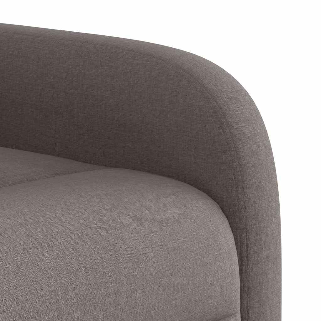 vidaXL Πολυθρόνα Μασάζ Ανακλινόμενη με Ανύψωση Taupe Υφασμάτινη