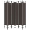 vidaXL Διαχωριστικό Δωματίου με 6 Πάνελ Καφέ 240x220 εκ. από Ύφασμα
