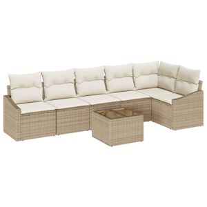 vidaXL &Sigma;&epsilon;&tau; &Kappa;&alpha;&nu;&alpha;&pi;έ &Kappa;ή&pi;&omicron;&upsilon; 7 pcs &Mu;&pi;&epsilon;&zeta; &kappa;&alpha;&iota; &Kappa;&rho;έ&mu;&alpha; &sigma;&upsilon;&nu;&theta;&epsilon;&tau;&iota;&kappa;ό &rho;&alpha;&tau;ά&nu;