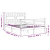 vidaXL Πλαίσιο Κρεβατιού με Κεφαλάρι 120x200 εκ. από Μασίφ Ξύλο