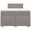 vidaXL Κρεβάτι Boxspring με Στρώμα Taupe 120x200 εκ. Υφασμάτινο