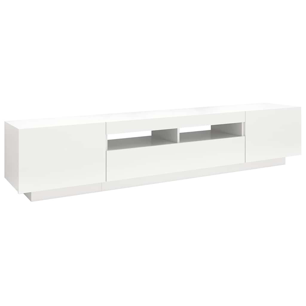 vidaXL Έπιπλο Τηλεόρασης με LED Λευκό 200 x 35 x 40 εκ.