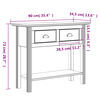 vidaXL Τραπέζι Κονσόλα BODO Λευκό 91x35x74 εκ. Μασίφ Ξύλο Πεύκου