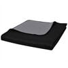 130884 Double-sided Quilted Bedspread Black/Grey 220 x 240 cm