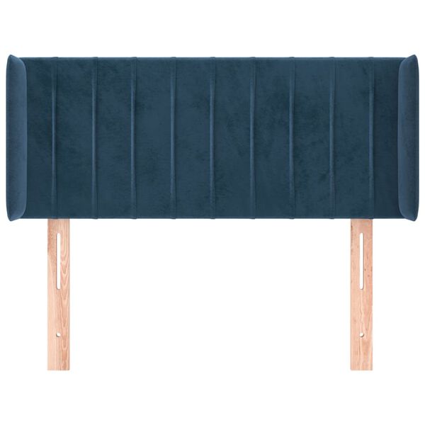 vidaXL Κεφαλάρι με Πτερύγια Σκούρο Μπλε 83x16x78/88 εκ. Βελούδινο