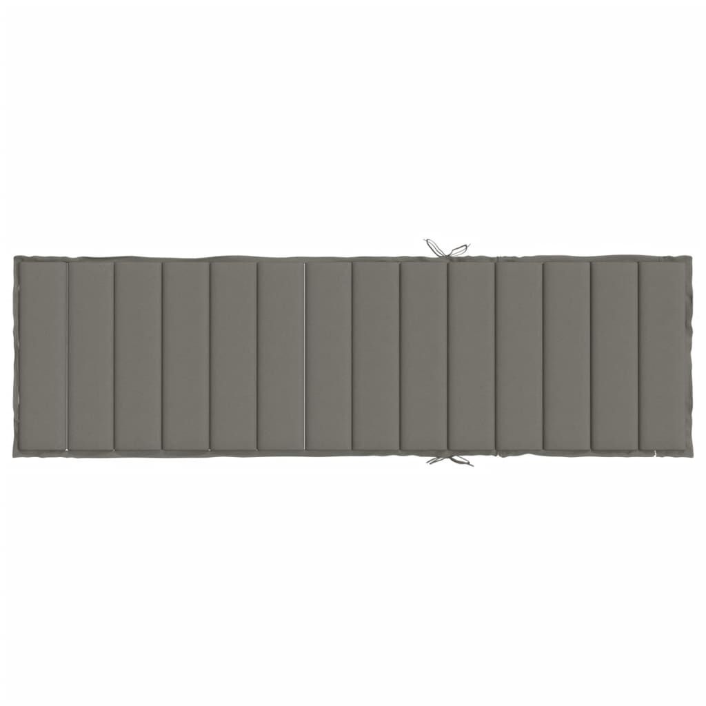 vidaXL Μαξιλάρι Ξαπλώστρας Σκούρο Γκρι 200x50x4 εκ. Ύφασμα