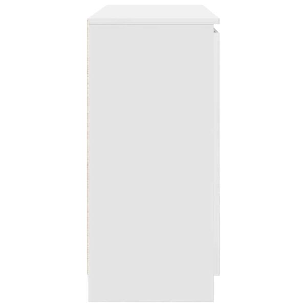 vidaXL Συρταριέρα με Συρτάρια Λευκή 100,5x35x76 εκ. από Επεξ. Ξύλο
