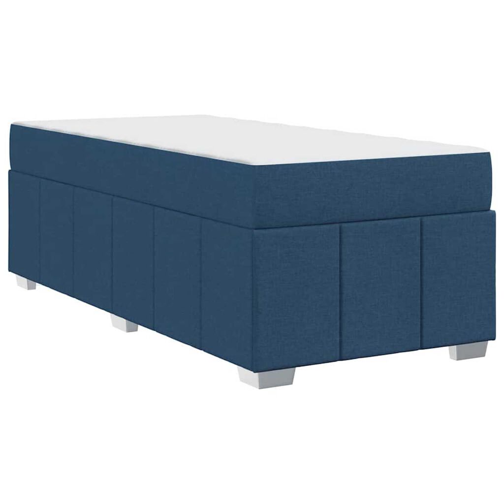 vidaXL Σκελετός Κρεβατιού με στρώμα Μπλε 120 x 190 cm ύφασμα