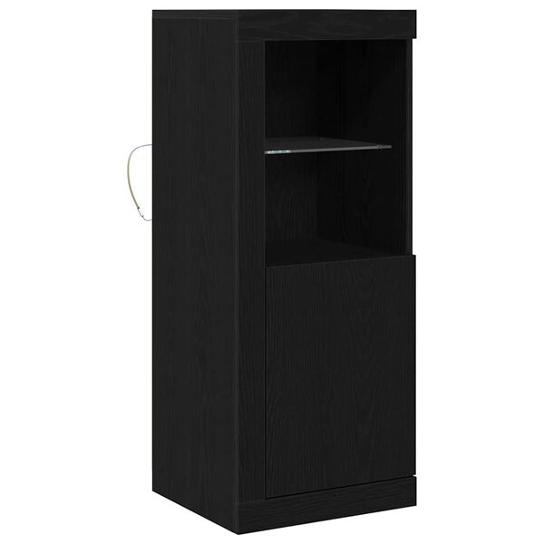 vidaXL Πλαϊνό γραφείο Μαύρο 41 x 37 x 100 εκ Επεξεργασμένο ξύλο
