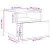 vidaXL Κομοδίνο με Φώτα LED Λευκό 40 x 39 x 37 εκ.