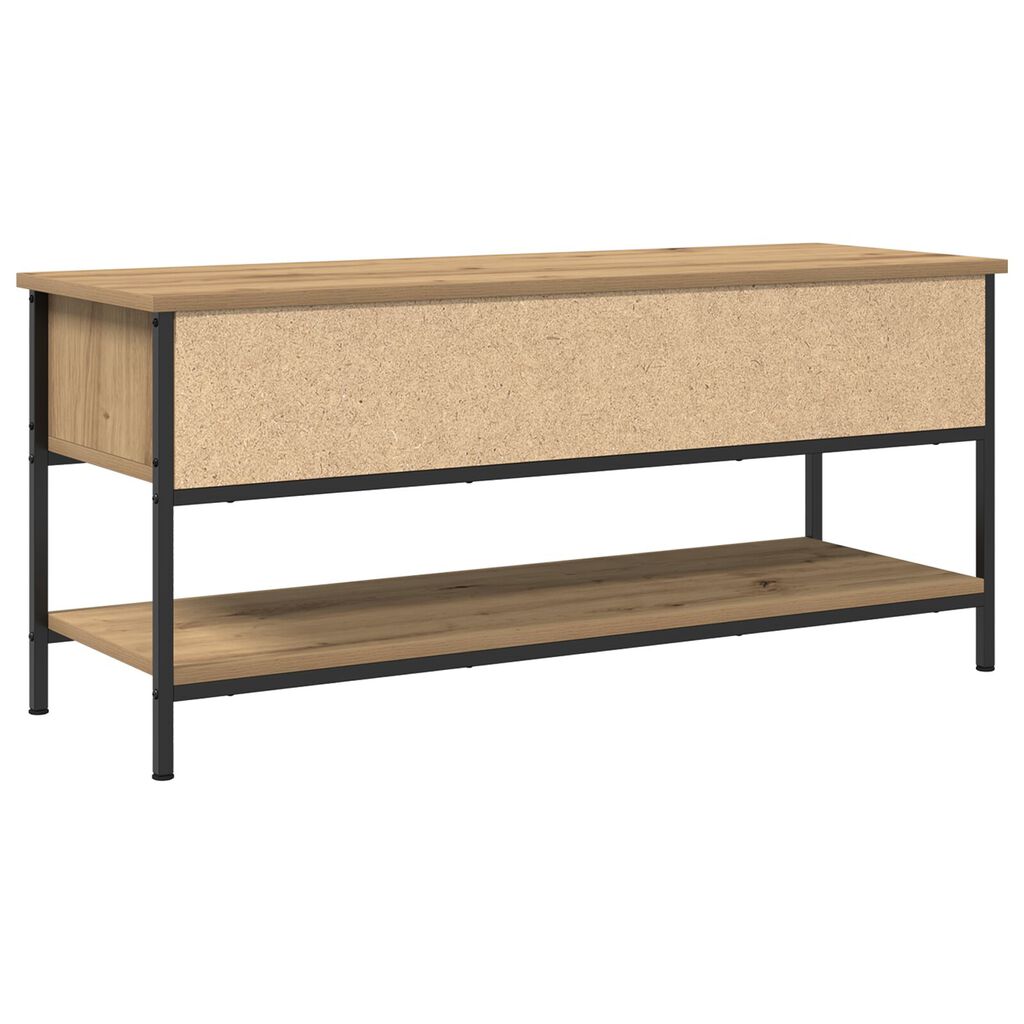 vidaXL Ντουλάπι τηλεόρασης Artisan Oak 100x35x45 εκ. Επεξεργασμένο ξύλο και μέταλλο