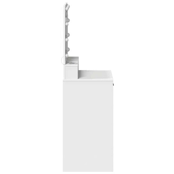 vidaXL Κομοδίνο με συρτάρι Λευκό 50 x 41 x 135 εκ Επεξεργασμένο ξύλο