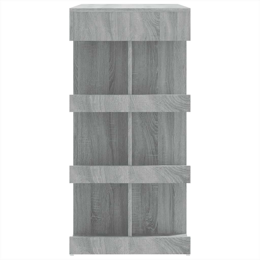 vidaXL Τραπέζι Μπαρ με Ράφια Γκρι Sonoma 100x50x101,5 εκ.