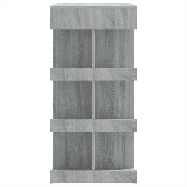 vidaXL Τραπέζι Μπαρ με Ράφια Γκρι Sonoma 100x50x101,5 εκ.