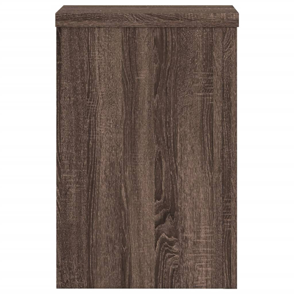 vidaXL Βάσεις Φυτών 2 Τεμ. Καφέ Δρυς 25x25x35 εκ. Επεξεργασμένο Ξύλο