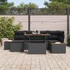 vidaXL Σετ Καναπέ Κήπου με αποθήκευση 7 pcs Μαύρο Πολυ ράταν