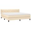 vidaXL &Kappa;&rho;&epsilon;&beta;ά&tau;&iota; Boxspring &mu;&epsilon; &Sigma;&tau;&rho;ώ&mu;&alpha; &Kappa;&rho;&epsilon;&mu; 160x200 &epsilon;&kappa;. &Upsilon;&phi;&alpha;&sigma;&mu;ά&tau;&iota;&nu;&omicron;