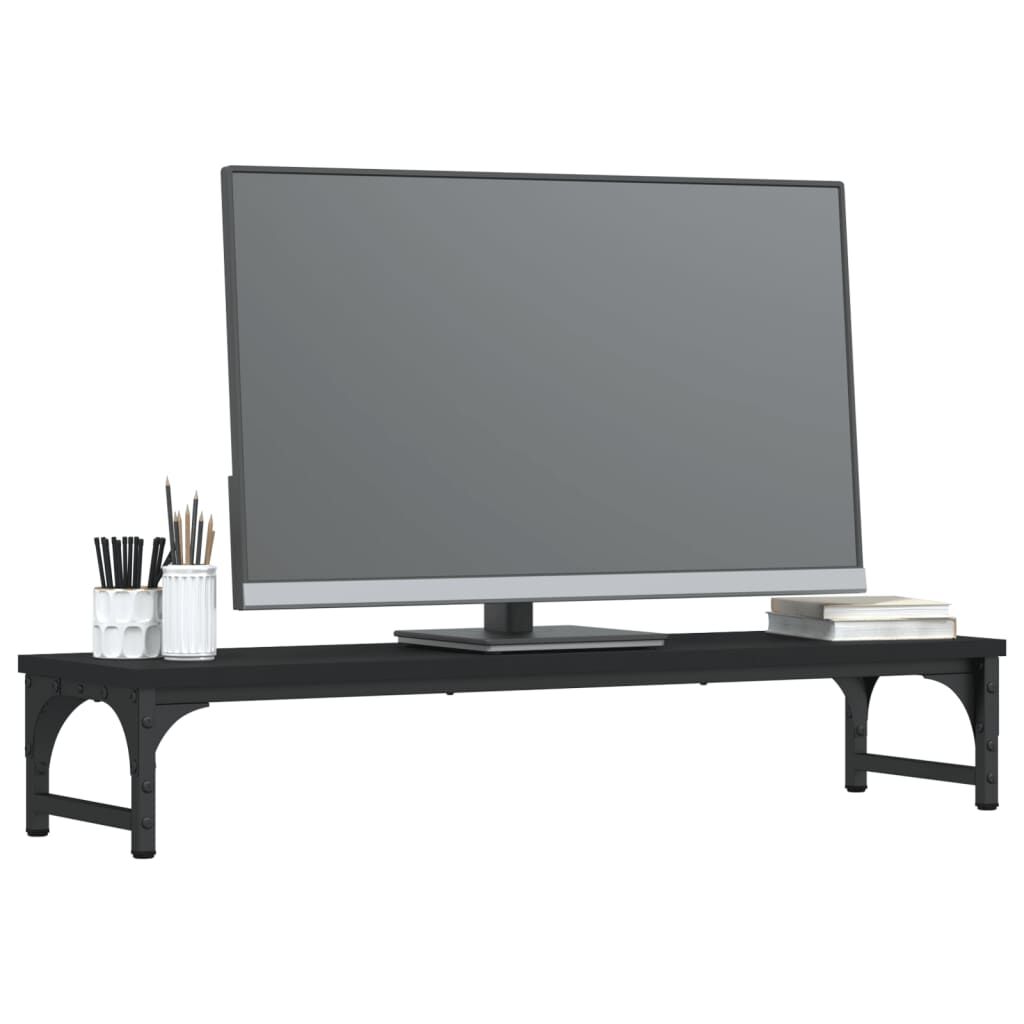 vidaXL Βάση Οθόνης Μαύρη 85 x 23 x 15,5 εκ. από Επεξεργασμένο Ξύλο