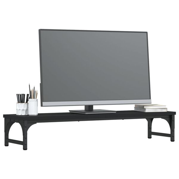 vidaXL Βάση Οθόνης Μαύρη 85 x 23 x 15,5 εκ. από Επεξεργασμένο Ξύλο