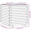 vidaXL Ζαρντινιέρα Λευκή. 50x50x49,5 εκ από Μασίφ Ξύλο Πεύκου