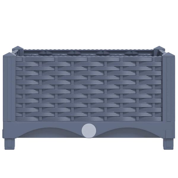 vidaXL Ζαρντινιέρα 40 x 40 x 23 εκ. από Πολυπροπυλένιο
