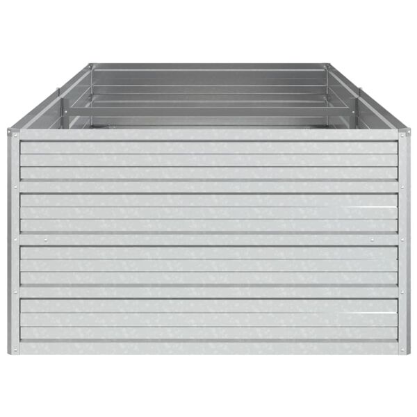 vidaXL Ζαρντινιέρα Υπερυψωμένη Ασημί 160x80x45 εκ. Γαλβανισμ. Χάλυβας