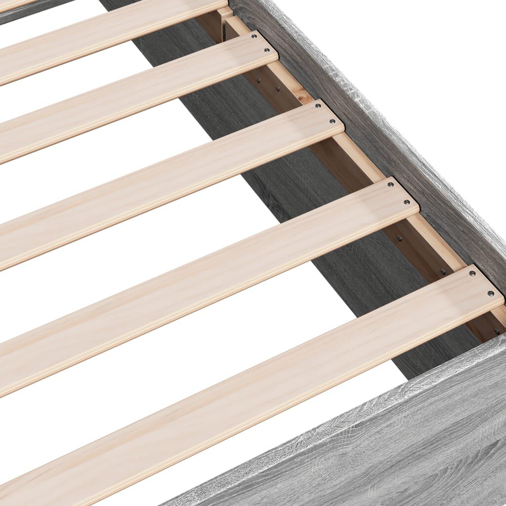 vidaXL Πλαίσιο Κρεβατιού Γκρι Sonoma 90x200 εκ. Επεξεργασμένο Ξύλο