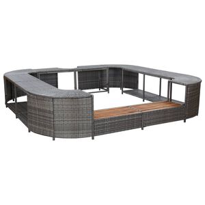 vidaXL &Pi;&lambda;&alpha;ί&sigma;&iota;&omicron; &Sigma;&pi;&alpha;/&Upsilon;&delta;&rho;&omicron;&mu;&alpha;&sigma;ά&zeta; &Tau;&epsilon;&tau;&rho;ά&gamma;&omega;&nu;&omicron; &Gamma;&kappa;&rho;&iota; 268x268x55 &epsilon;&kappa; &Sigma;&upsilon;&nu;&theta;. &Rho;&alpha;&tau;ά&nu;