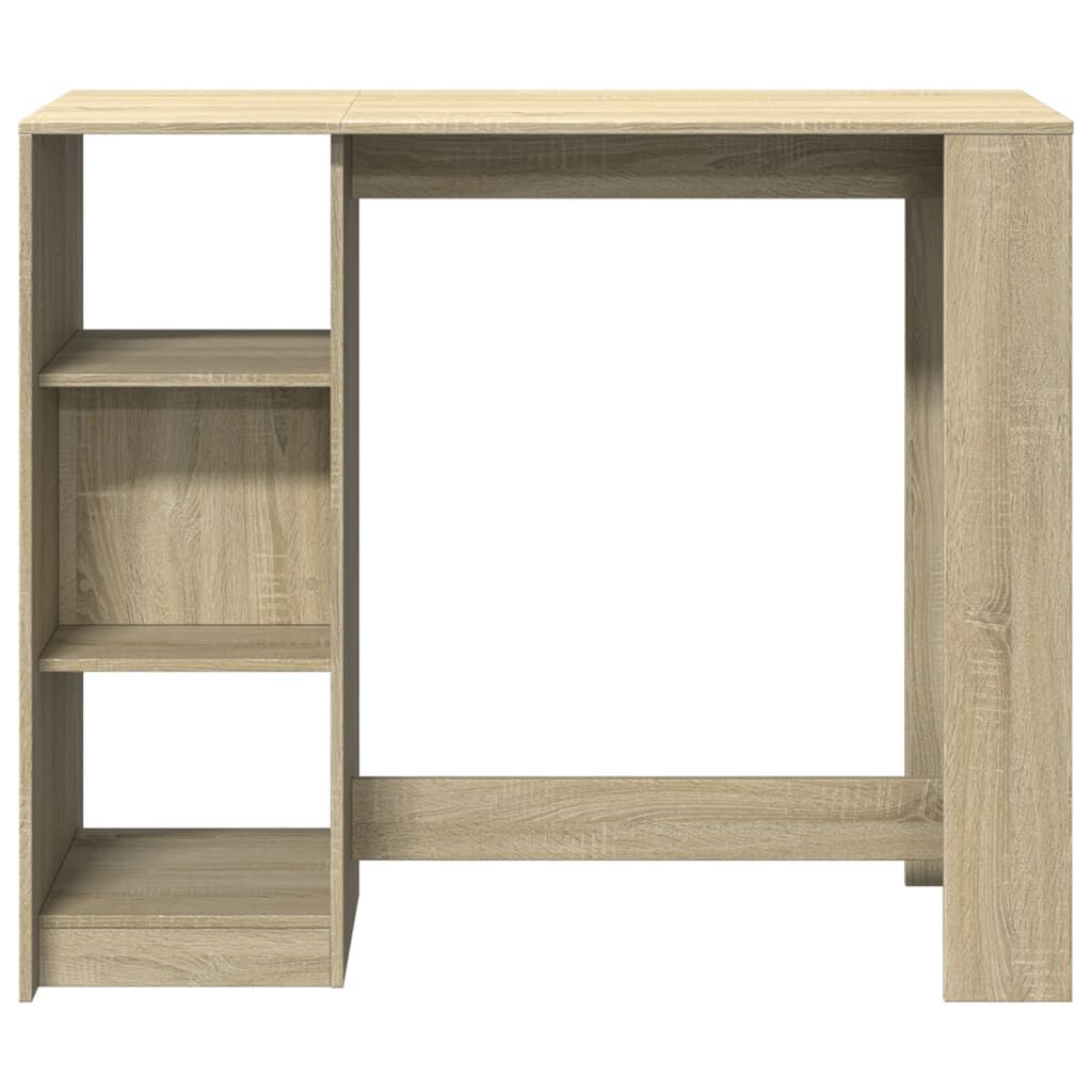 vidaXL Τραπέζι Κονσόλα με Ράφι Sonoma Δρυς 124x46x103,5 εκ Επεξ. Ξύλο