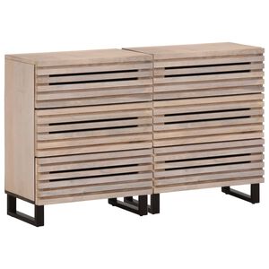 vidaXL &Nu;&tau;&omicron;&upsilon;&lambda;ά&pi;&iota;&alpha; 2 &Tau;&epsilon;&mu;. 60x34x75 &epsilon;&kappa;. &alpha;&pi;ό &Mu;&alpha;&sigma;ί&phi; &Xi;ύ&lambda;&omicron; &Mu;ά&nu;&gamma;&kappa;&omicron;