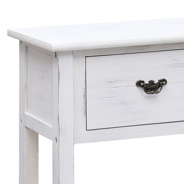 vidaXL Μπουφές Αντικέ Λευκός 115 x 30 x 76 εκ. από Ξύλο