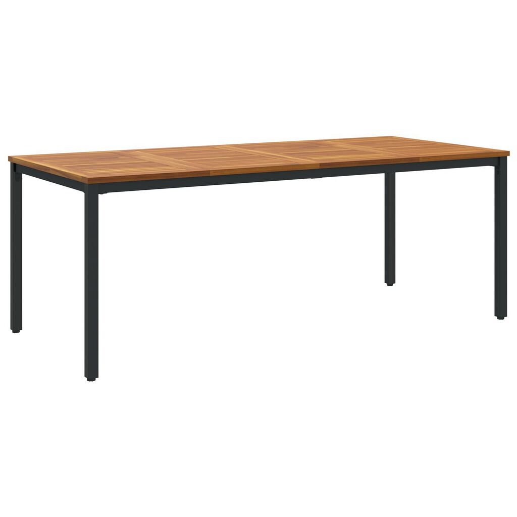 vidaXL Τραπέζι Κήπου 200x90x75 εκ από Στερεό Ξύλο Ακακίας και Μέταλλο