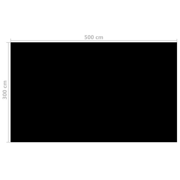 vidaXL Κάλυμμα Πισίνας Ορθογώνιο Μαύρο 500 x 300 εκ. από Πολυαιθυλένιο