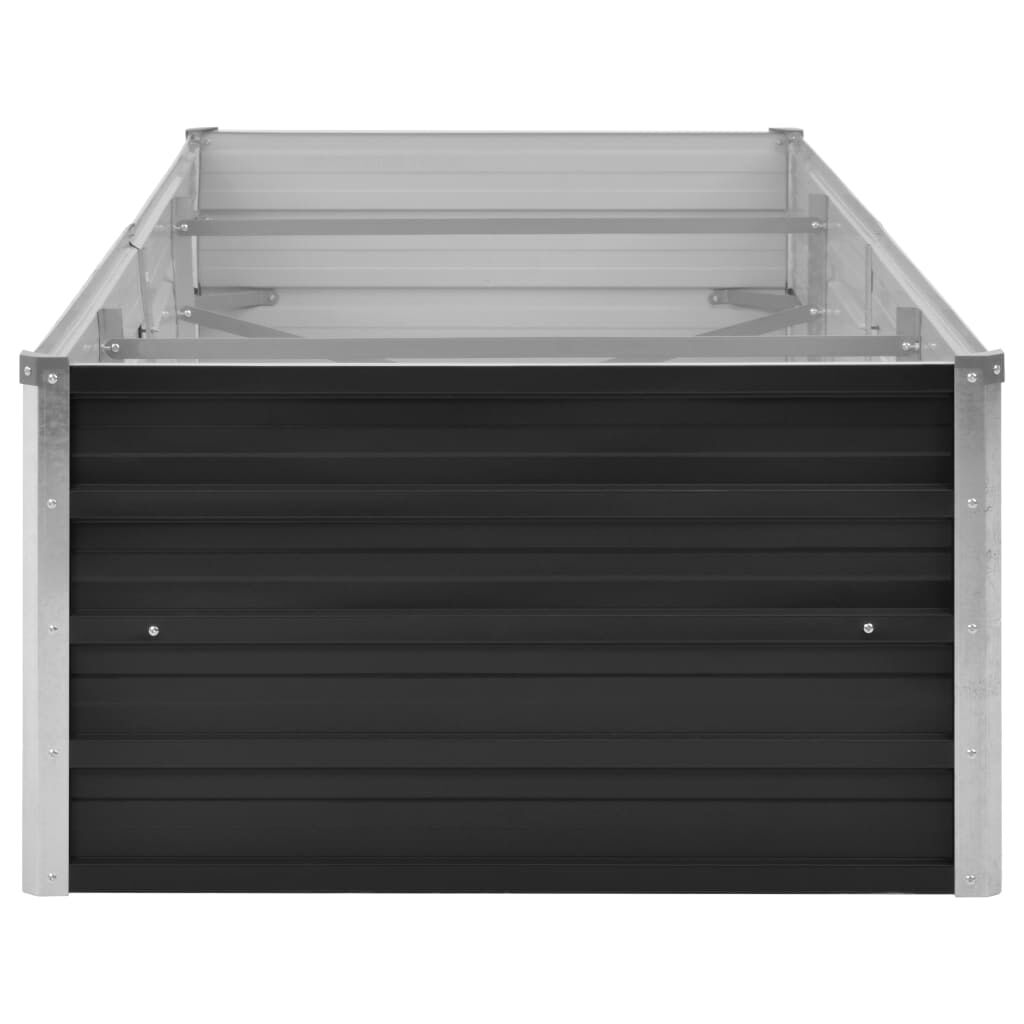vidaXL Ζαρντινιέρα Υπερυψωμένη Ανθρακί 240x80x45 εκ. Γαλβαν. Χάλυβας