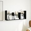 vidaXL Ντουλάπι Τοίχου Μαύρο 100x18x40 εκ. από Επεξεργασμένο Ξύλο