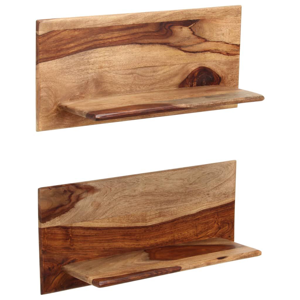vidaXL Ράφια Τοίχου 2 τεμ. 58 x 26 x 20 εκ. από Μασίφ Ξύλο Ακακίας