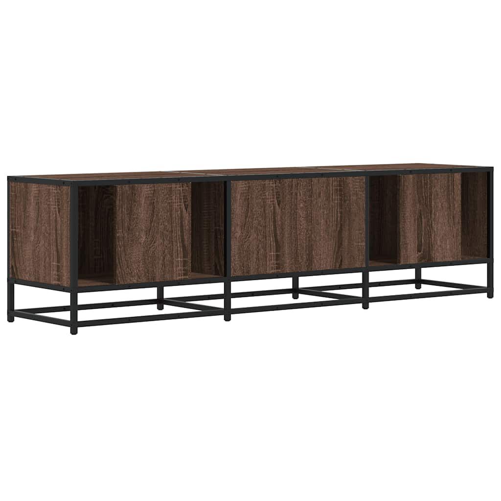 vidaXL Έπιπλο Τηλεόρασης Καφέ Δρυς 150x35x41 εκ Επεξ. Ξύλο/Μέταλλο