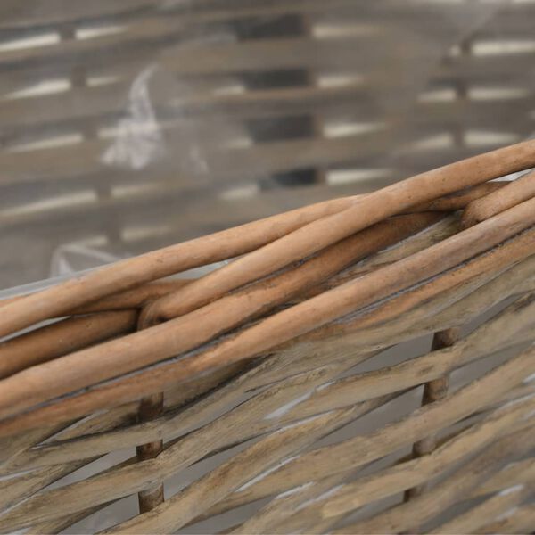 vidaXL Ζαρντινιέρες Μπαλκονιού 2 τεμ. 40 εκ. από Wicker με Επένδυση PE